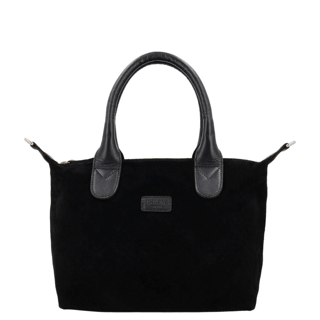 Charm London leren mini shopper Buckingham Royale zwart