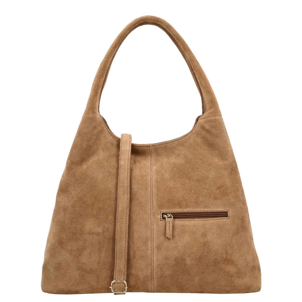 Charm London leren schoudertas Sevilla camel