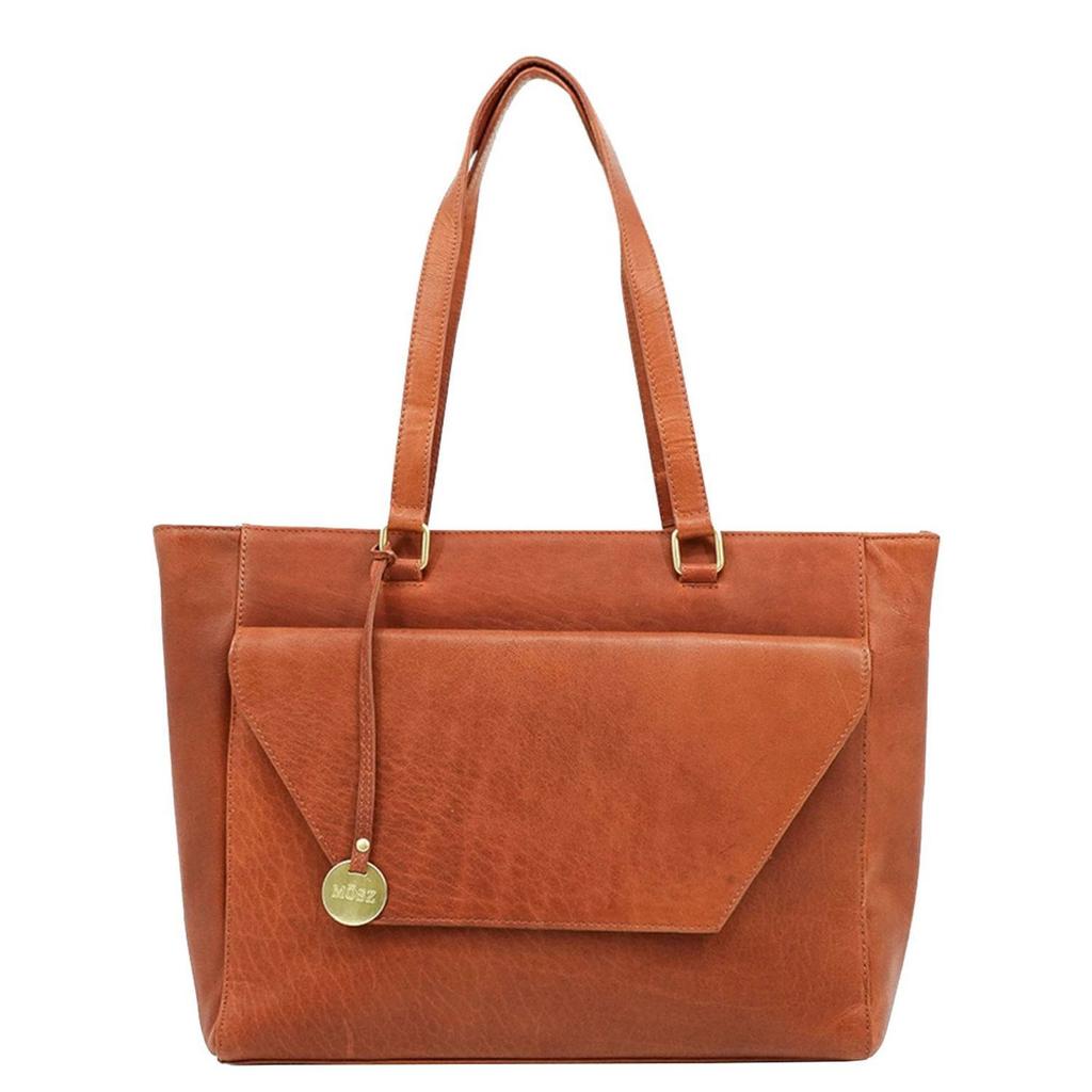 Mosz 15.6 inch laptoptas Denise cognac