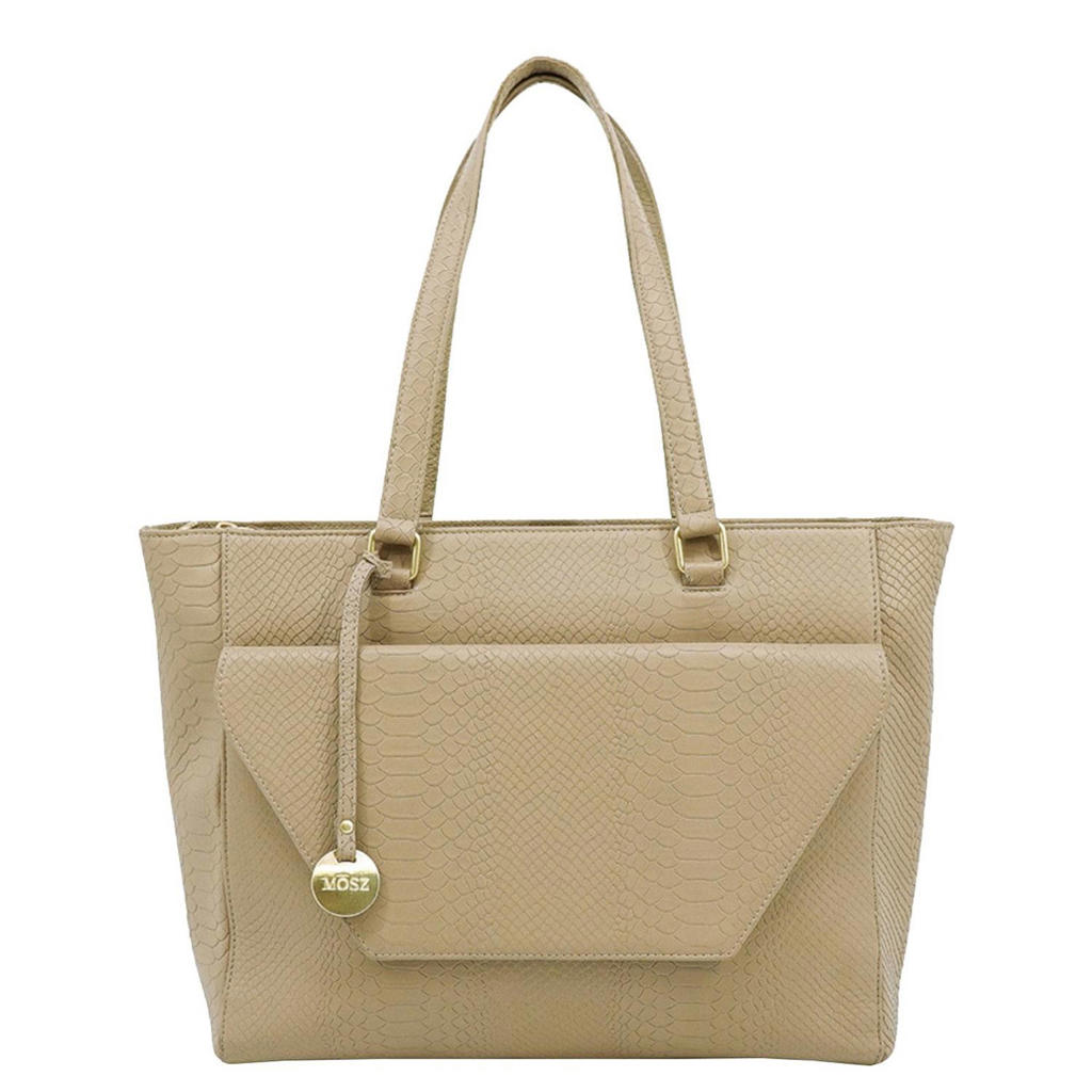 Mosz 15.6 inch laptoptas Denise Jungle beige