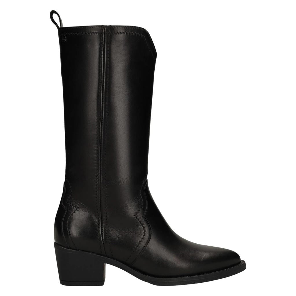 No Stress western leren cowboylaarzen - zwart