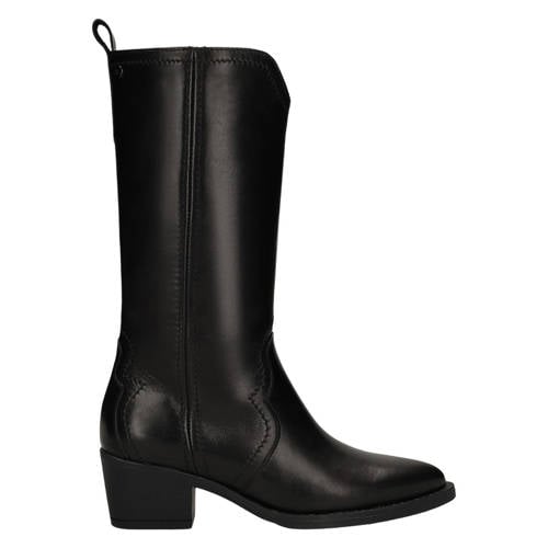 No Stress western leren cowboylaarzen zwart
