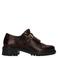 Manfield chunky leren loafers met franjes - donkerbruin