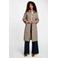 Morgan geruite trenchcoat met ceintuur - beige