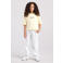 America Today T-shirt met backprint - lichtgeel