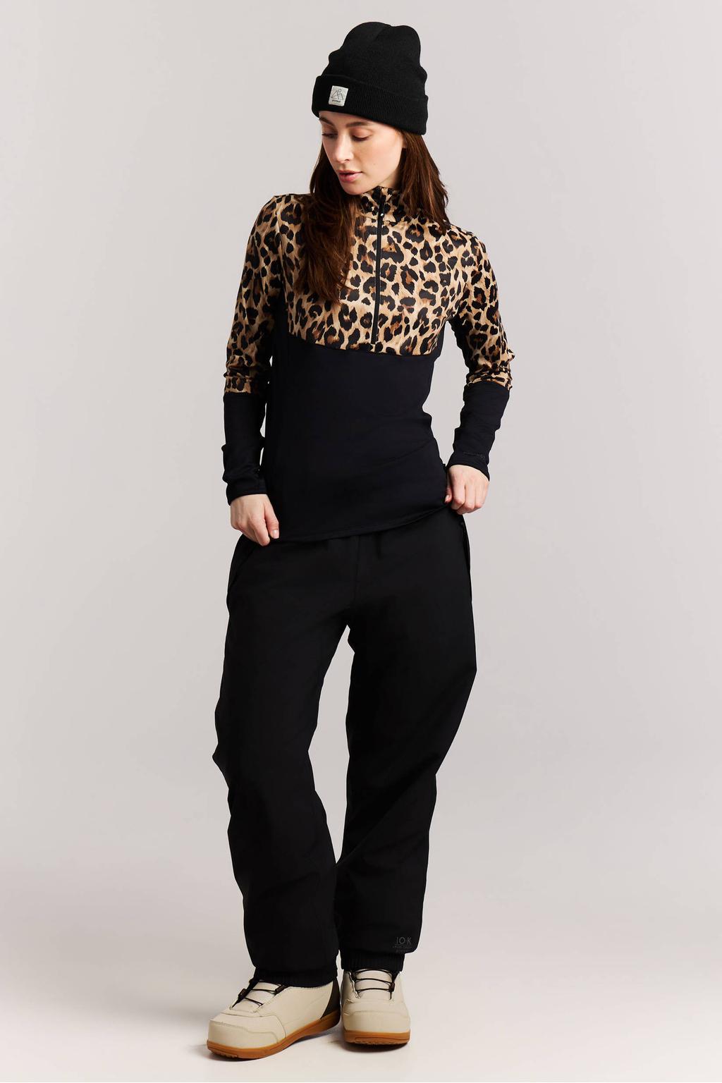 Protest PRTMeline skipully met panterprint - zwart/camel