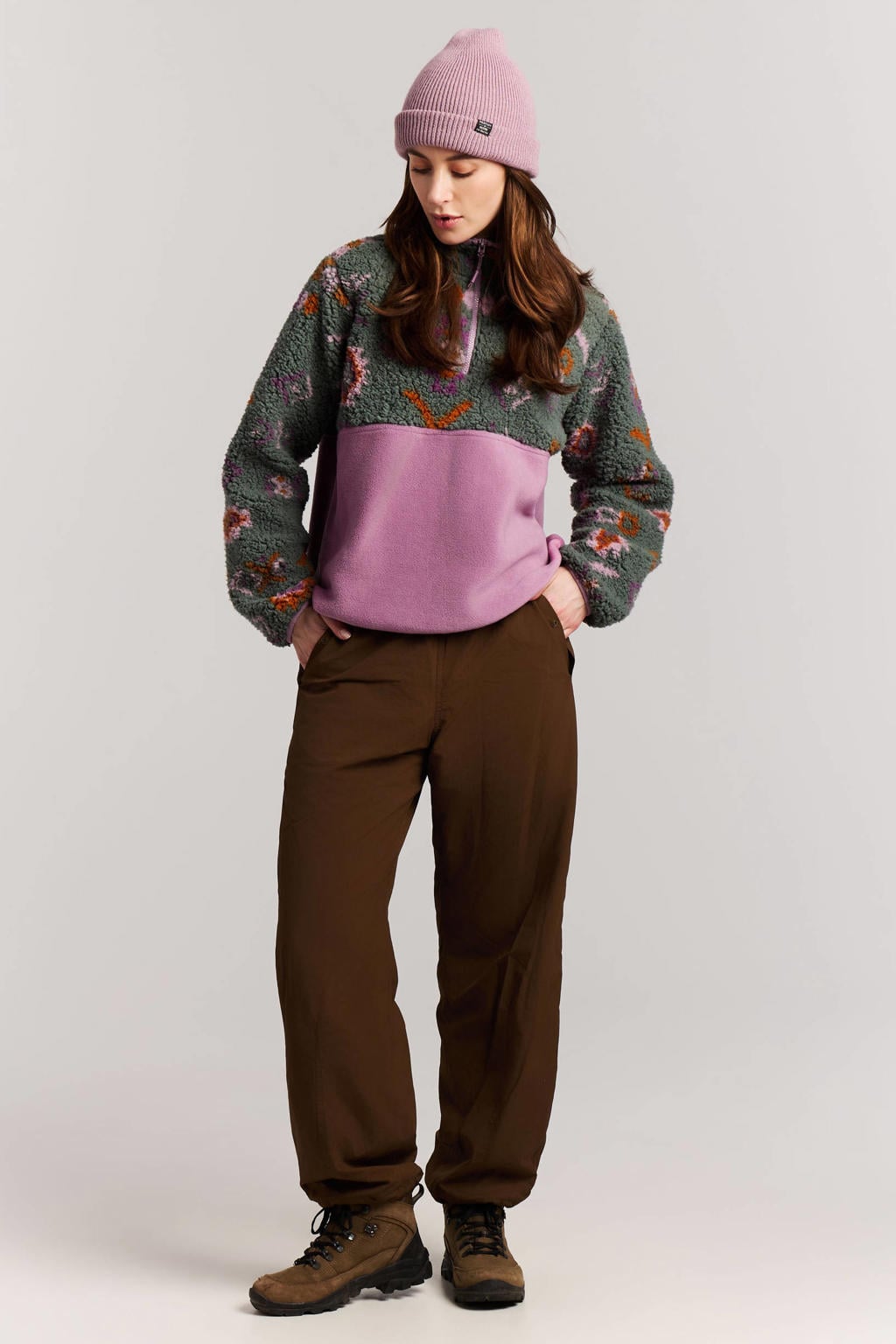 Protest PRTDotty rechtvallend fleece outdoor vest - lila/groen