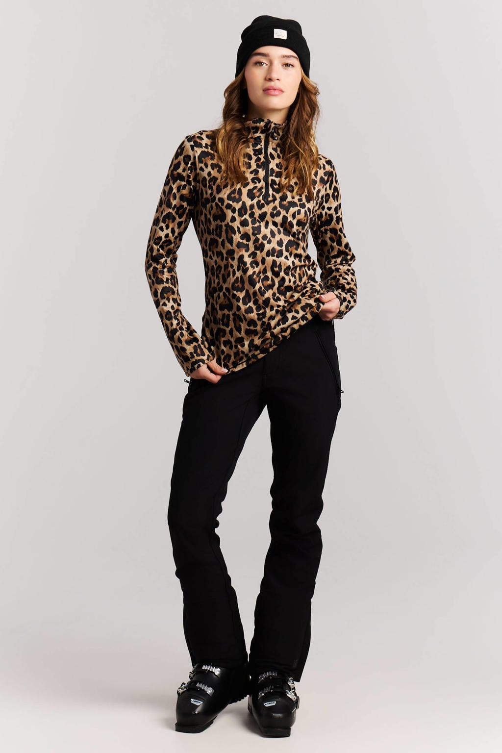 Protest PRTKalea skipully met panterprint - zwart/camel