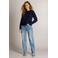Ivy Beau gebreid vest - donkerblauw