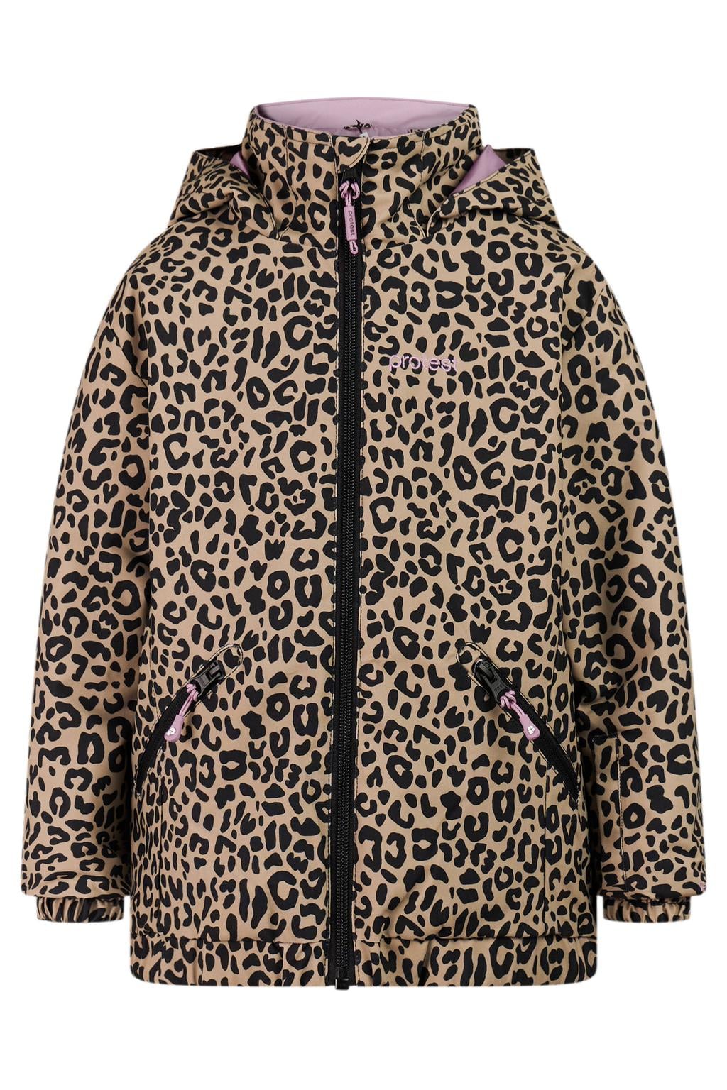 Protest PRTDanou TD ski-jas met dierenprint - bamboo beige