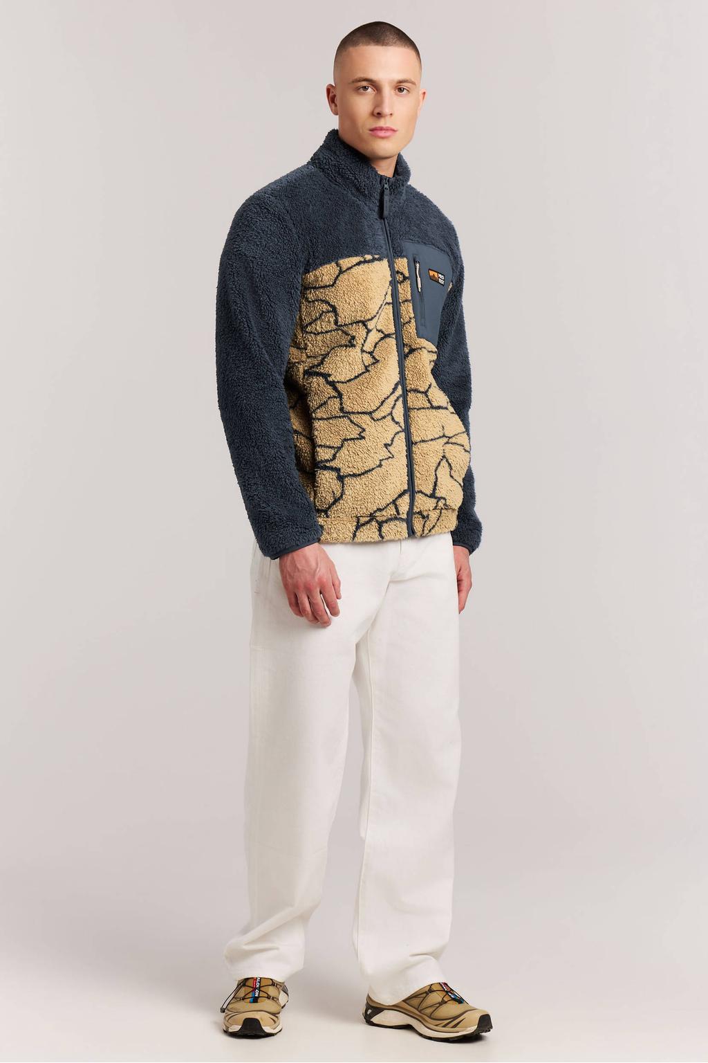 Protest PRTLegacy teddy regular fit outdoor vest met print - beige/grijsblauw