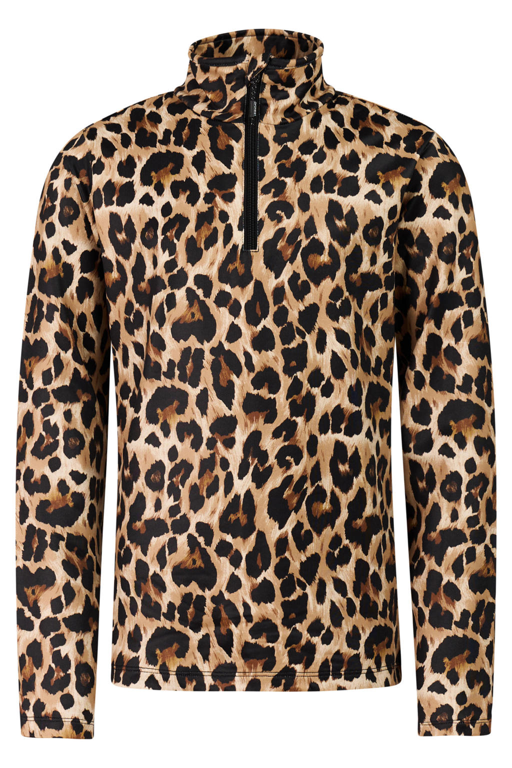 Protest PRTTopsy outdoor sweater met opstaande kraag en panterprint - beige/zwart