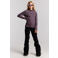 Protest gestreepte outdoor sweater met opstaande kraag - lila/zwart