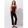 Mango cropped jeans - donkerrood