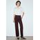 Mango regular waist straight leg jeans - donkerrood