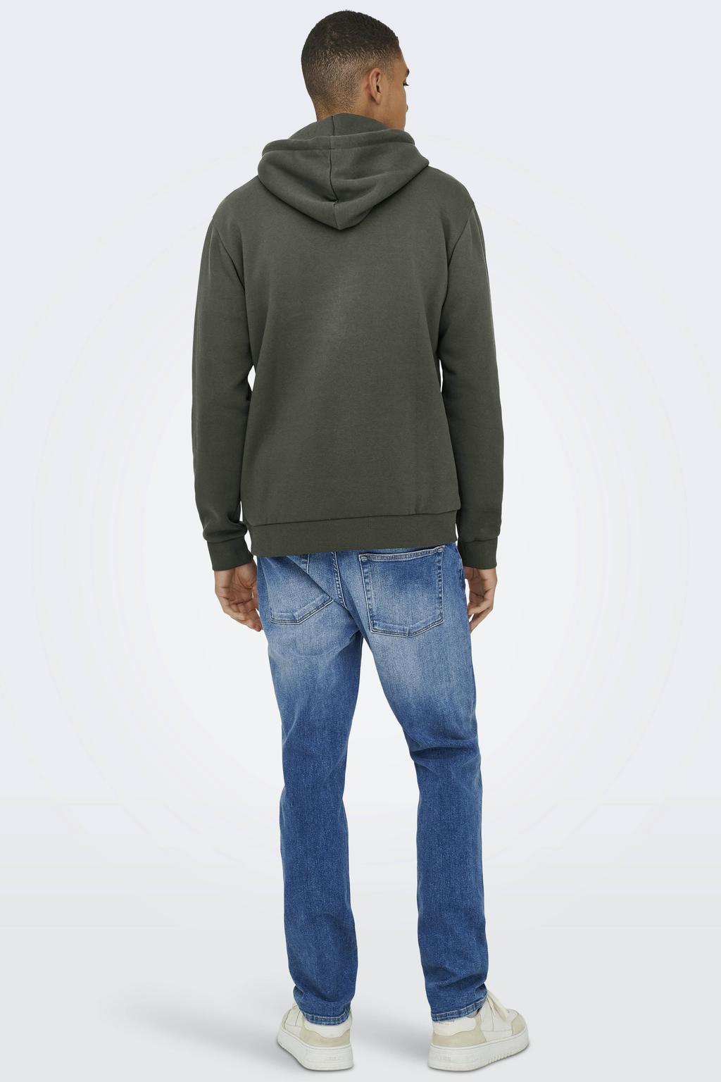 ONLY & SONS regular fit hoodie - beluga