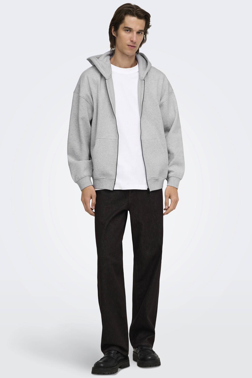 ONLY & SONS sweatvest - super lichtgrijs