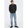 ONLY & SONS katoenen relaxed fit gebreide trui - zwart