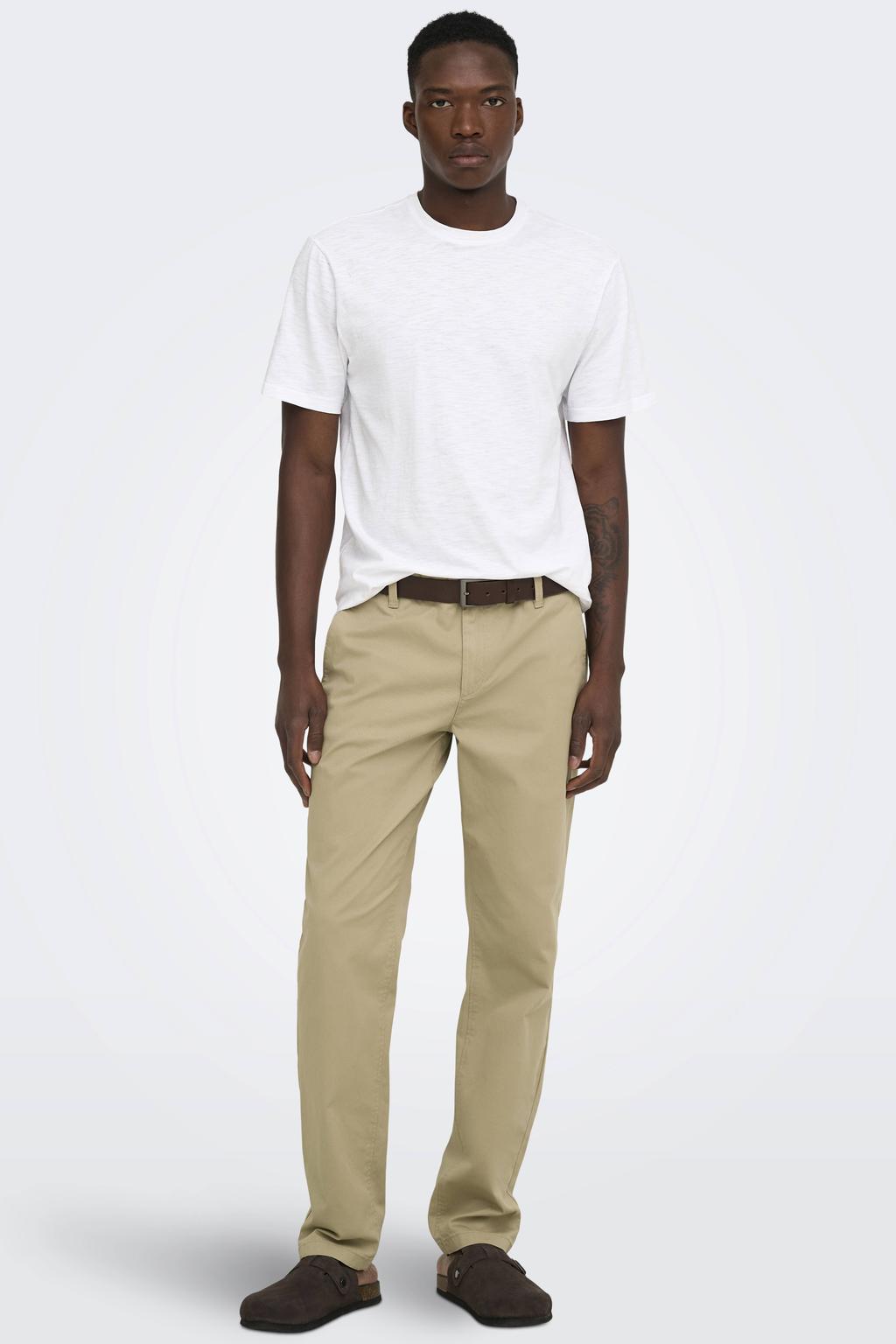 ONLY & SONS regular fit chino - beige