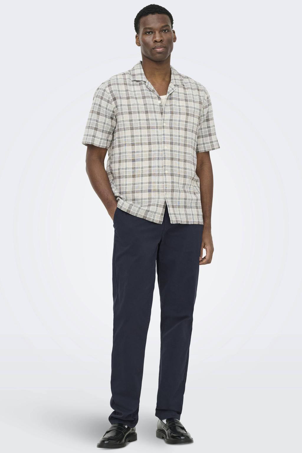 ONLY & SONS regular fit chino - donkerblauw