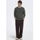 ONLY & SONS katoenen relaxed fit gebreide trui - donkergroen