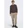 ONLY & SONS katoenen regular fit gebreide trui - donkerpaars