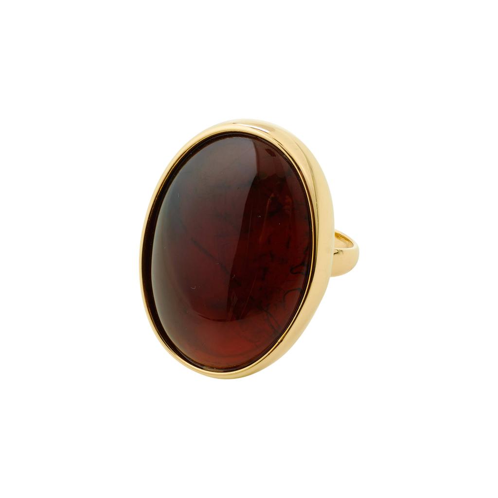 PILGRIM gold plated ring Still bruin