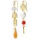PILGRIM gold plated oorbellen Trace