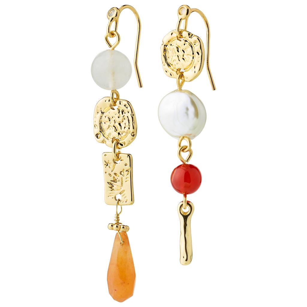 PILGRIM gold plated oorbellen Trace