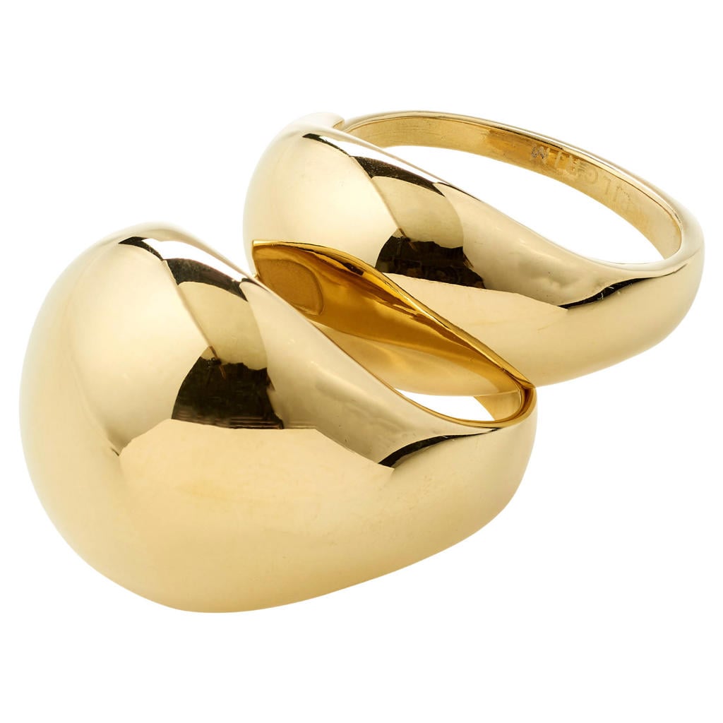 PILGRIM gold plated ring Evon - set van 2