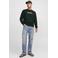 JACK & JONES regular fit sweater met print - donkergroen