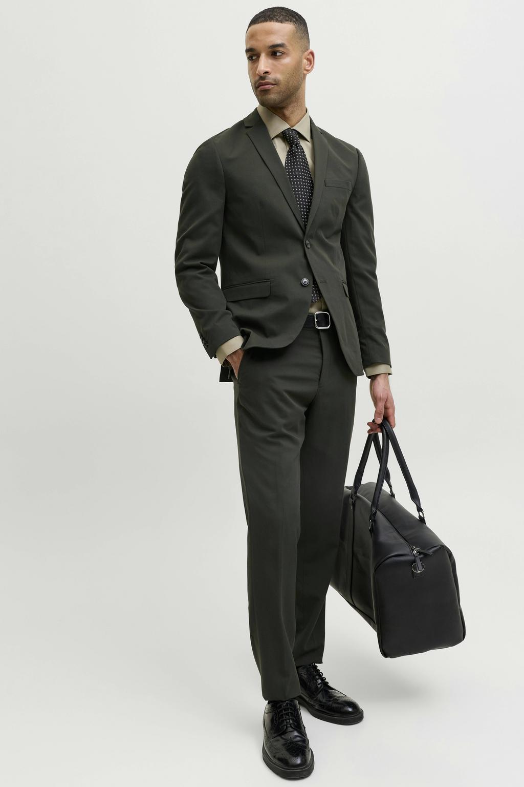 JACK & JONES PREMIUM super slim fit pantalon - donkergroen