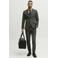 JACK & JONES PREMIUM slim fit gebreide colbert - donkergroen