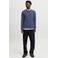 JACK & JONES ESSENTIALS katoenen regular fit gebreide gemêleerde trui - blauw