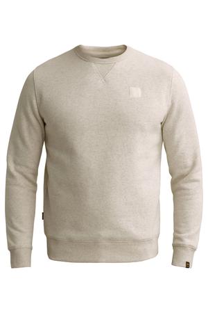 regular fit sweater met melée - ecru