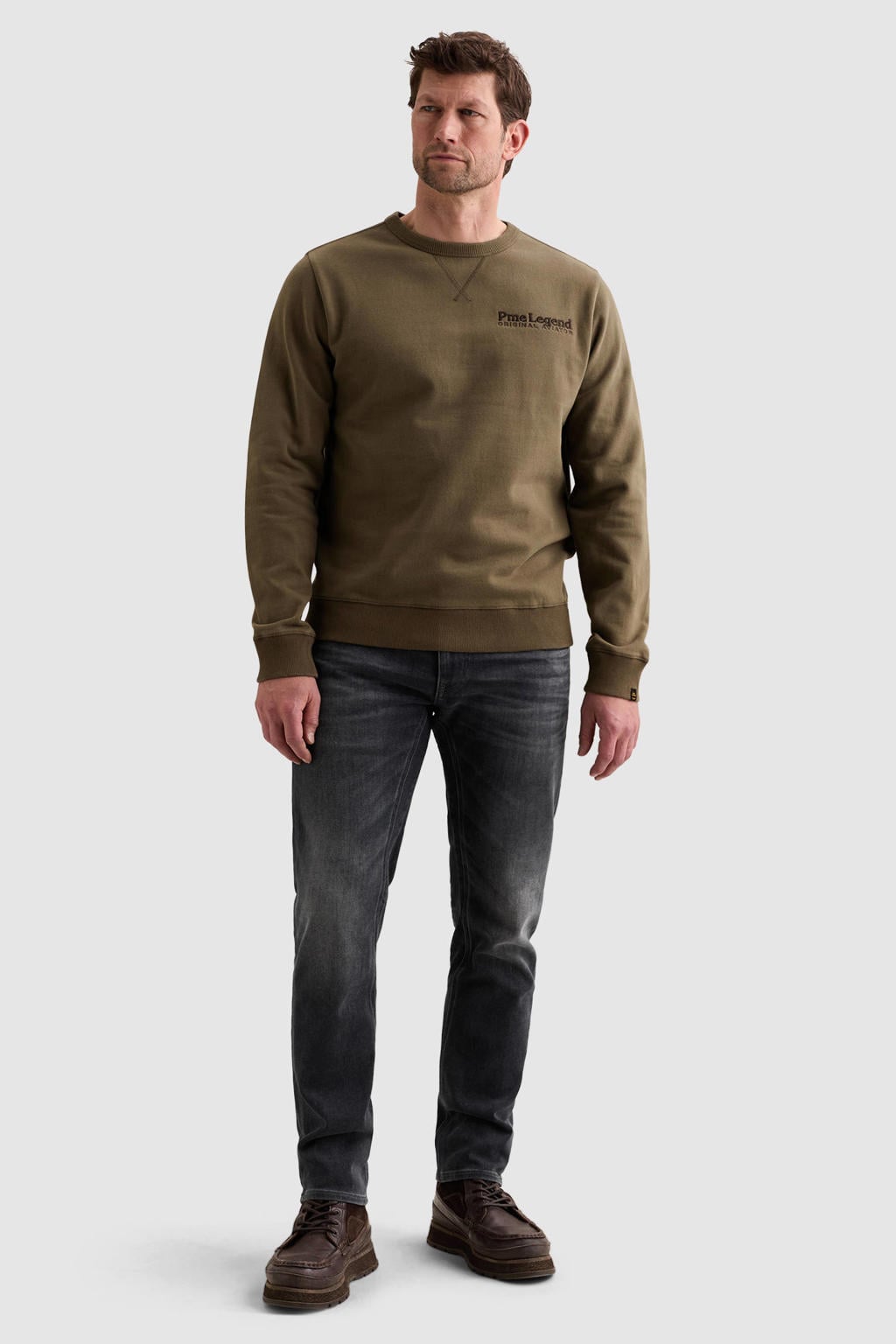 PME Legend regular fit sweater met backprint - kalamata