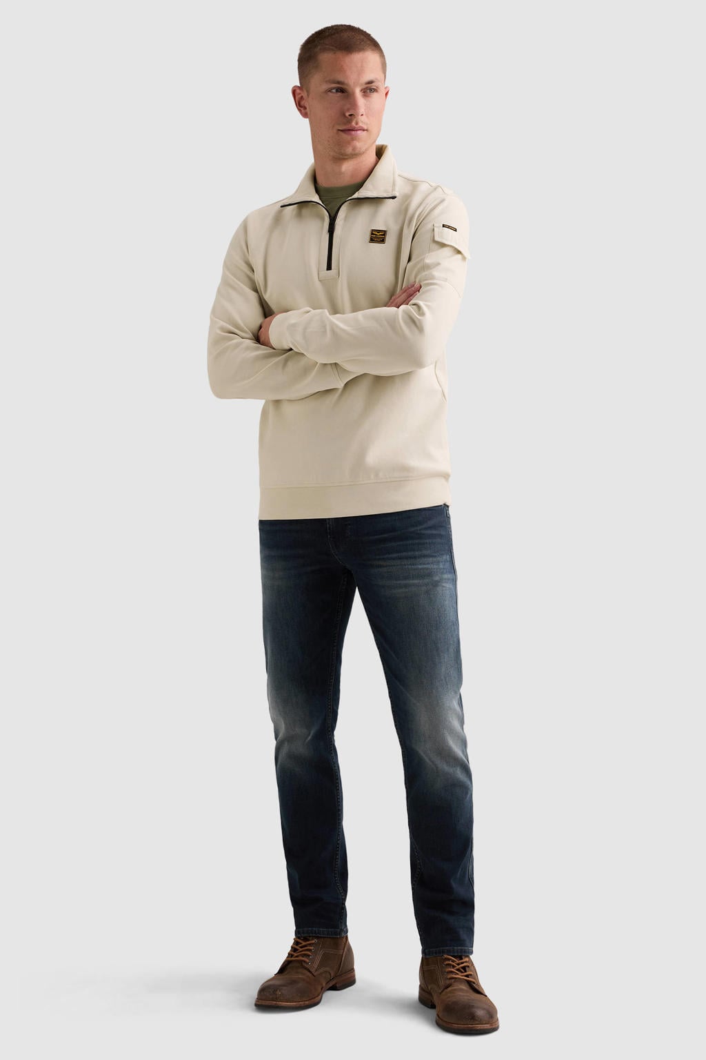 PME Legend regular fit sweater - wit