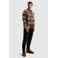 PME Legend regular fit geruit overhemd - bruin