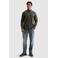 PME Legend regular fit poplin casual overhemd met print - antraciet