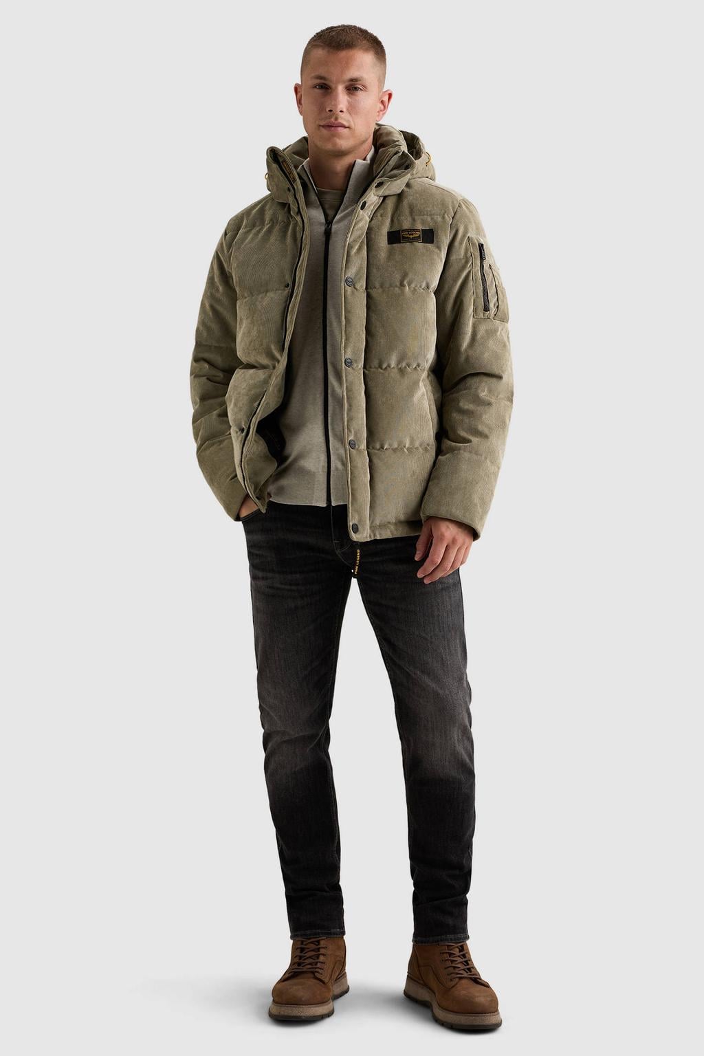 PME Legend GOBBLER corduroy pufferjas - groen