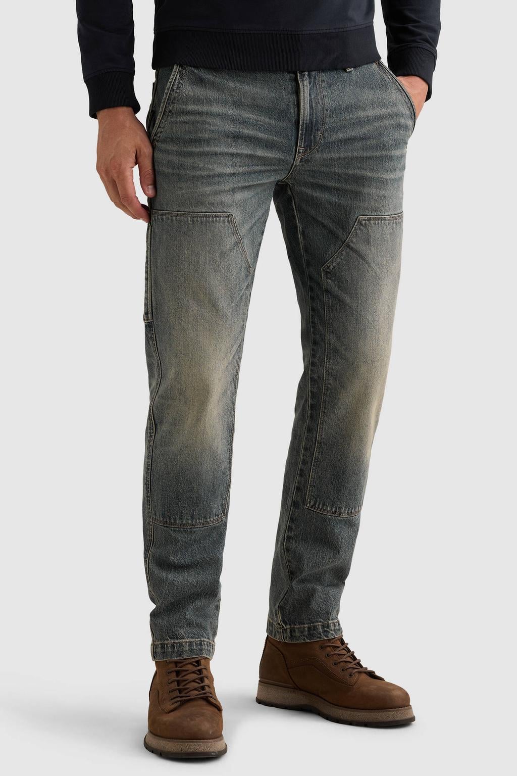 PME Legend falcon worker pants relaxed fit straight leg jeans - blauw