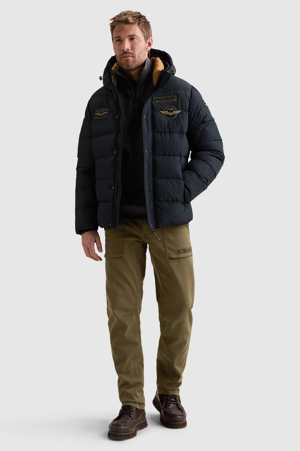 PME Legend SNOWBURST BADGES pufferjas - donkerblauw