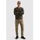 PME Legend regular fit longsleeve met wafelstructuur en print - donkergroen