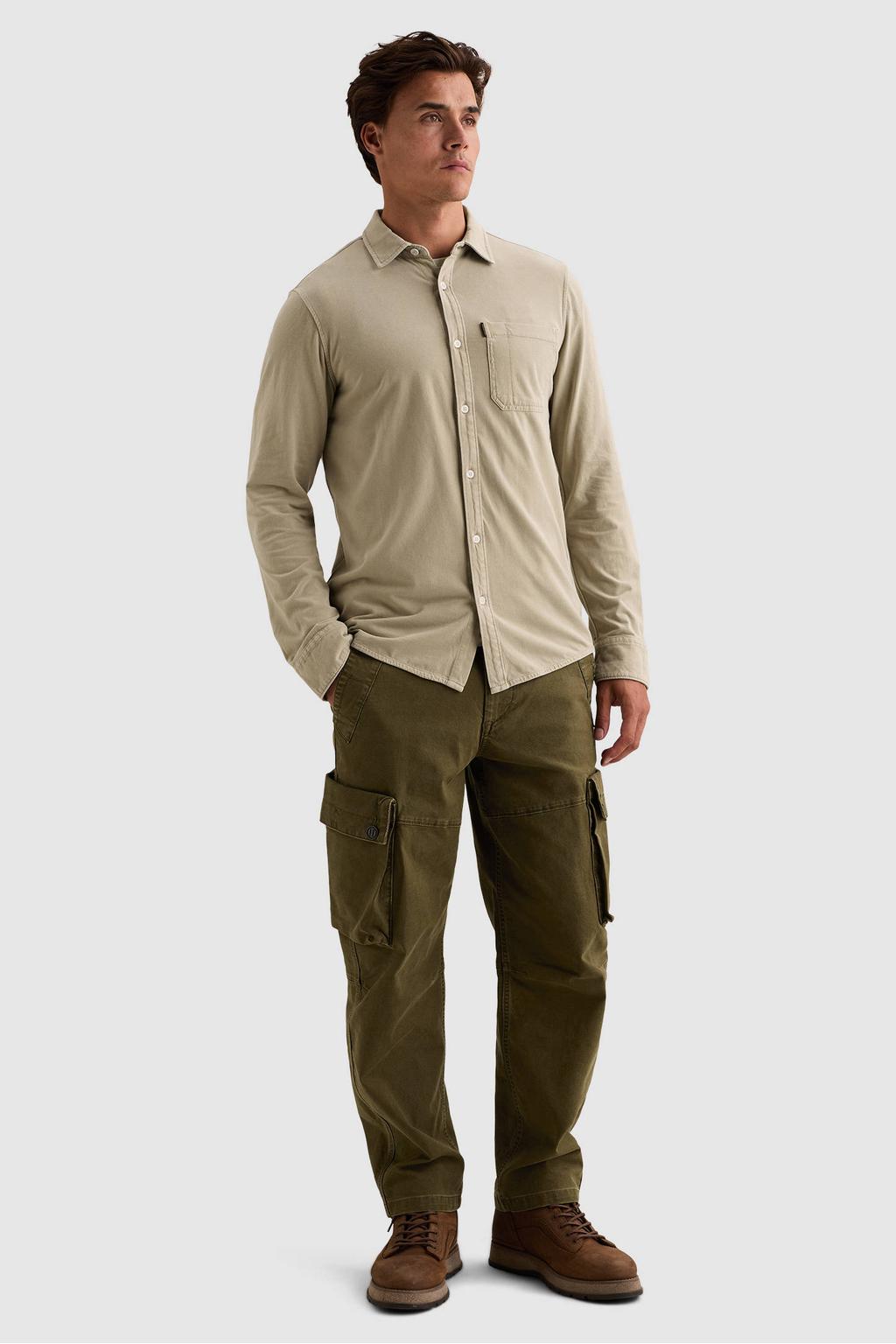 PME Legend regular fit casual overhemd - groen