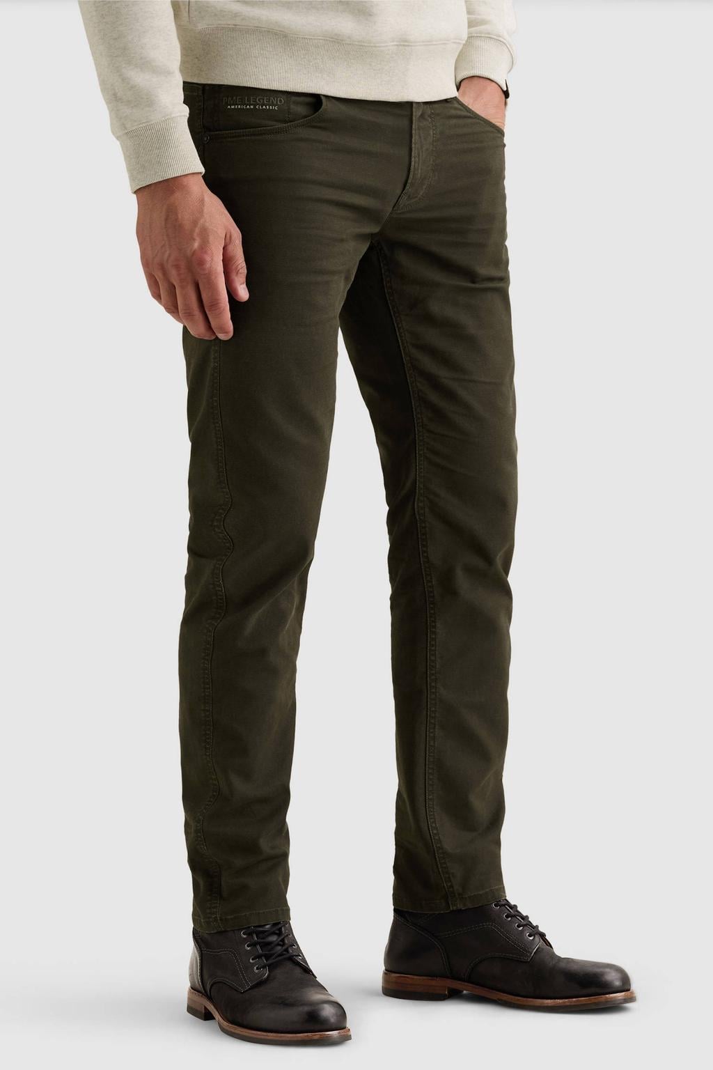 PME Legend NIGHTFLIGHT regular fit casual broek - donkergroen