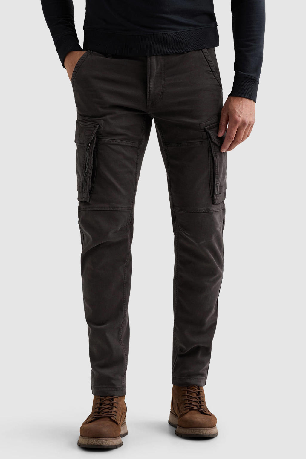 PME Legend relaxed fit tapered cargobroek - antraciet