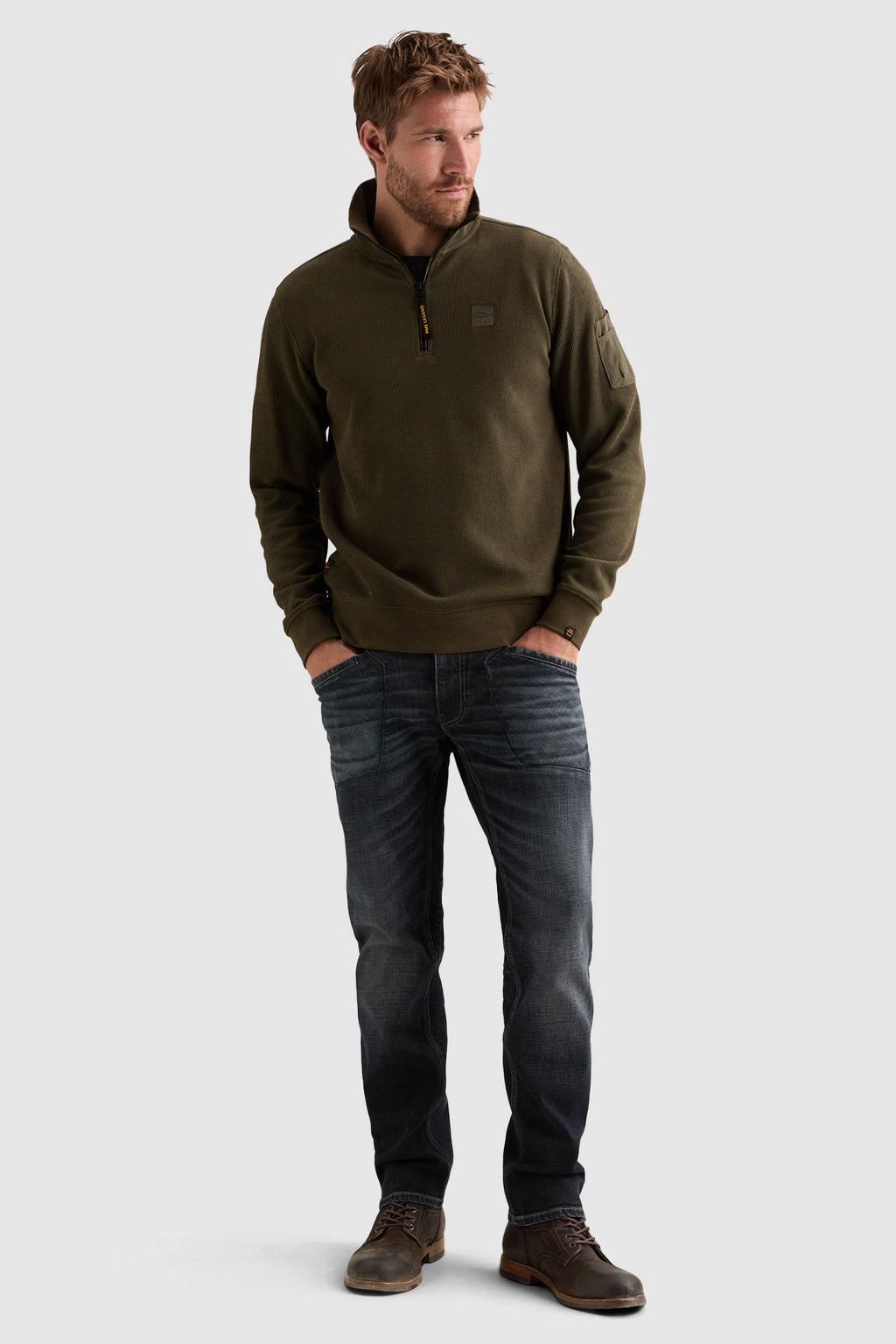 PME Legend regular fit sweater - donkergroen