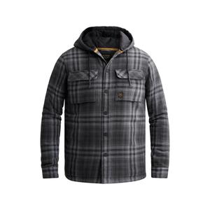 regular fit geruit overshirt - antraciet