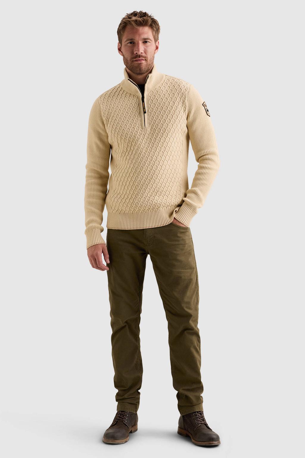 PME Legend regular fit gebreide trui - bone white