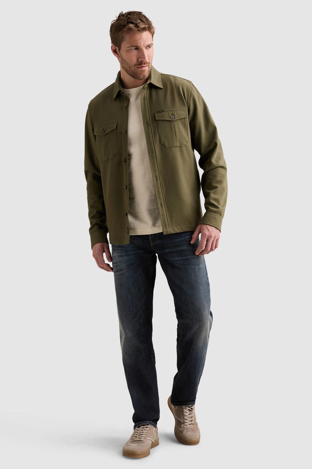 PME Legend regular fit overshirt - kalamata